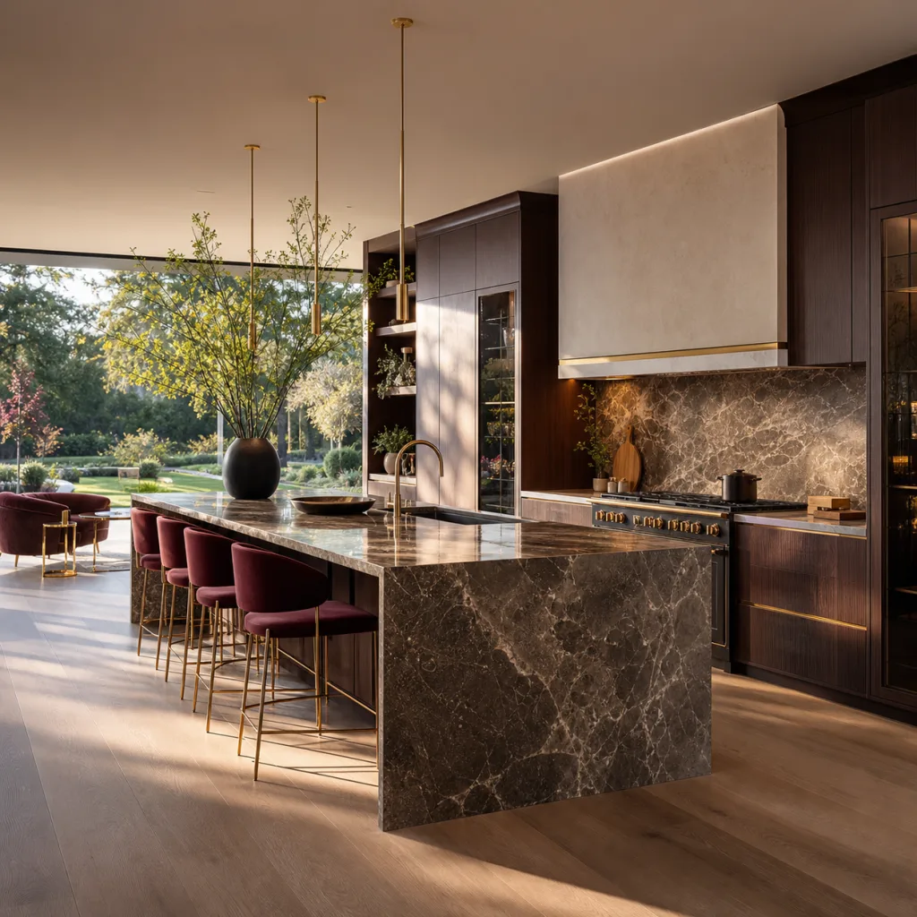 A designer kitchen and appliance package